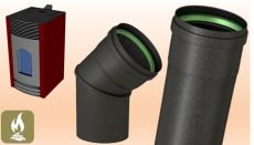 Tuyaux Email et raccordement poêle à Pellets