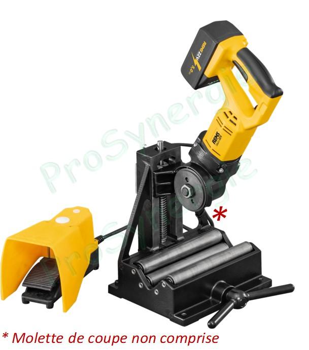 REMS Cento 22V - Coupe-tube électrique 22V à molette - Tuyaux Métaux et composites jusqu´à Ø 115 mm