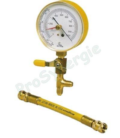 Vacuomètre anti-pulsation Ø80 avec flexible et vanne 1 voie