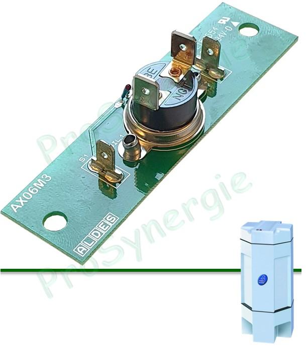 Platine double sécurité thermique (thermostat bimétallique et sonde CTN) + platine de montage 2 moteurs pour aspirateur Aldes