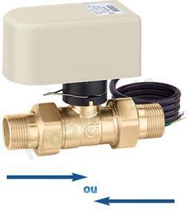 Vanne de zone à sphère 2 voies (moteur 3P 230V) + raccords 1/2´´