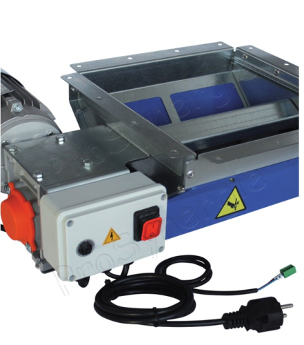 HD Matic - Cassette d´extraction avec vis de débourrage motorisée long. x larg. x haut. = 323x323x167 mm 230 Vac 370 W raccord (aspir. + retour) Ø 50 mm - extraction pneumatique de granulés sous un silo