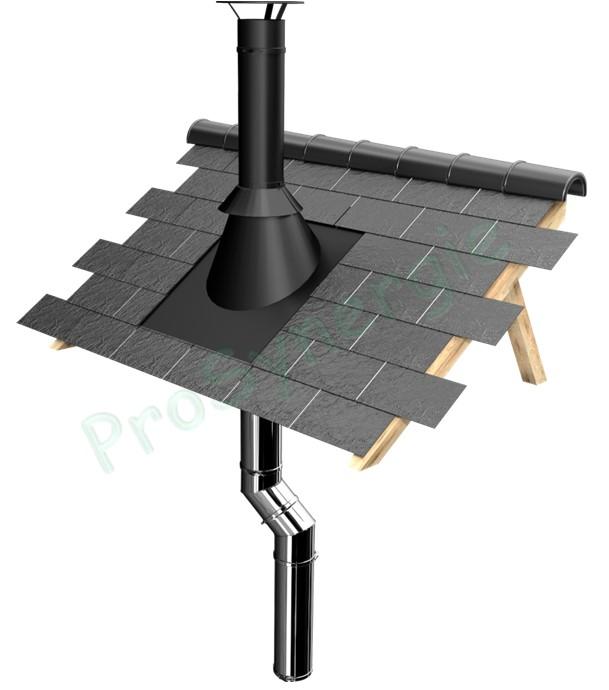 Calcul de dévoiement pour conduits de fumée Double Paroi Isolé Duoten