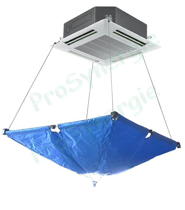 Montage de la bâche de protection réutilisable pour le nettoyage de Cassettes de clim