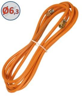 Tuyau 4.75 m - Ø 6.3 mm - avec raccords sertis 3/8e G