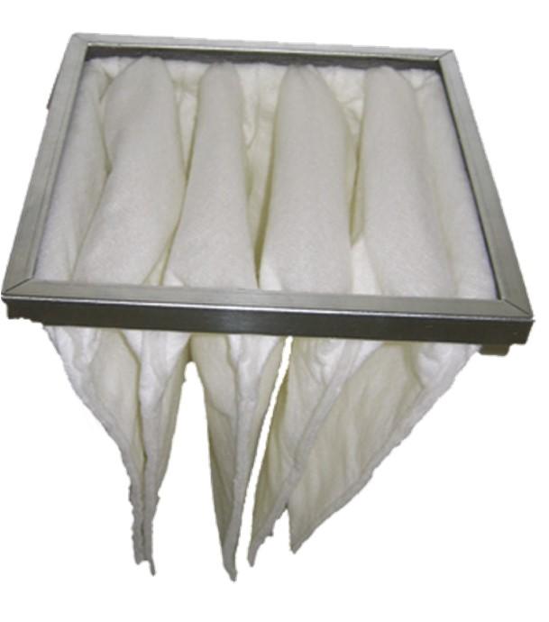 Filtre à poches F7 (particules de 0,4µm : 80% <Em<90%) cadre métal pour Aspirateur réseau ventilation Enair