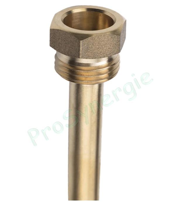 Doigts de gant - Tube laiton 1/2  avec ou sans vis de blocage - Ø int/ext  9x11 mm