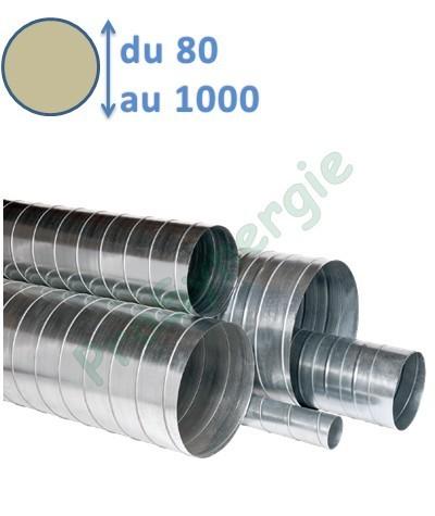 Barre Standard Galva Ventilation Tube acier galvanisé spiralé A1 longueur 3 mètres Øint. 160 mm