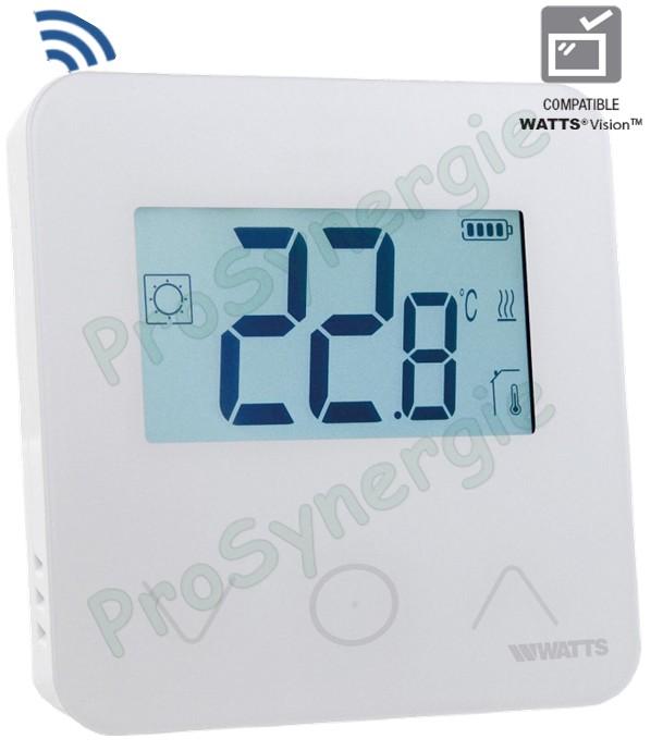 BT-D03 RF - Thermostat d´ambiance numérique avec batterie commande FR sans fil 868,3Mhz (compatible Vision®) écran digital LCD rétroéclairé + touches tactiles