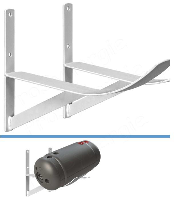 Jeux de 2 supports muraux  (Longueur x hauteur x largeur = 440x325x65mm) pour Ballon Horizontal WW WP WPZ WPW Ø 510mm