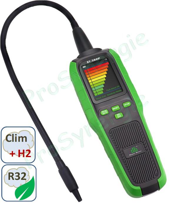 Détecteur de fuite gaz réfrigérant < 3 gr / an (R134a) R-134a, R-410A, R-407C, R22, R32, R600, R290 et azote hydrogéné (H2N2)