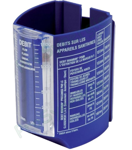 Débitmètre à eau pour le contrôle de débit instantané dans un tuyau deau 0 à 25 litres/mn ou 0 à 1500 litres/h