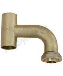 Té coudé 90° pour colonne gaz à braser - F (écrou joint plat)