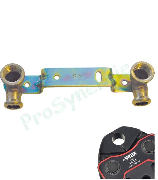 Applique 8976G gabarit entraxe 150mm à Visser Ø F 1/2´´ - cuivre à sertir Ø 15 mm