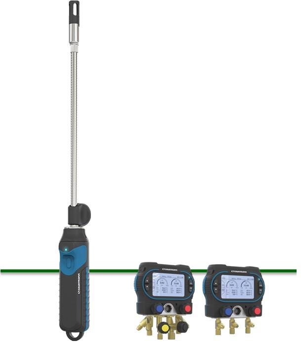 Sonde de température-hygromètrie Si-TH4 pour manifolds 2 et 4 voies Si-RM350/450 et application mobile Sauermann