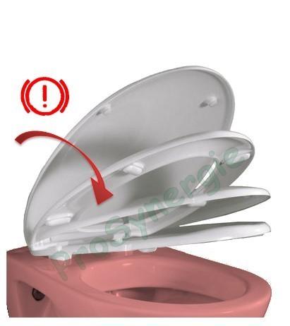 Abattant double Orly 2 - Blanc Polypro (option : frein de chute)