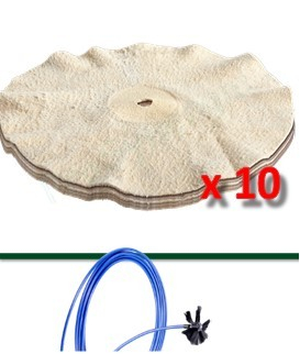 Lot de 10 Peaux de chamois pour Flexible Rotatif Compact