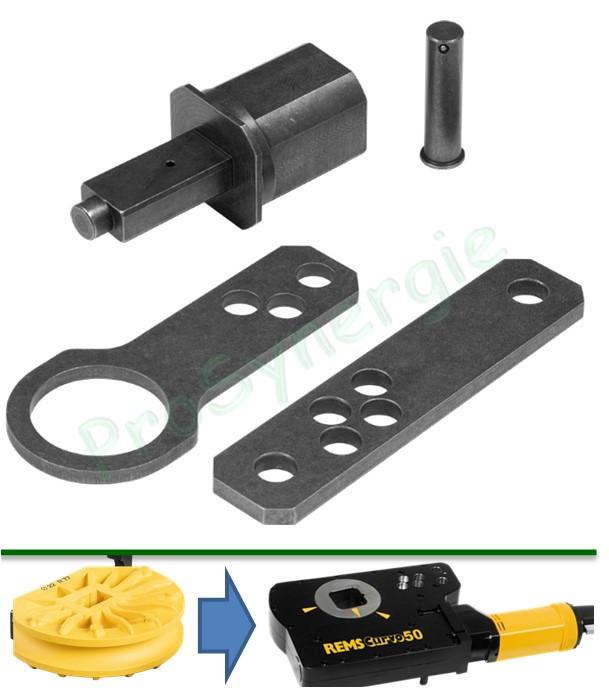 Carré d´entraînement et support 10-40 mm pour Cintreuse Rems Curvo 50