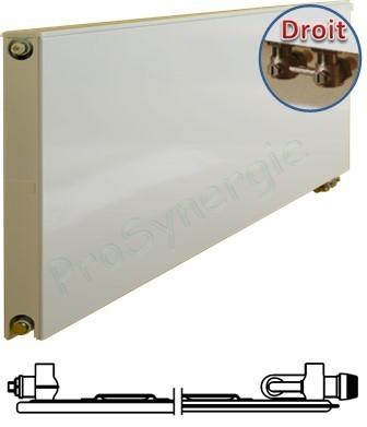 Radiateur Plan à Vanne intégrée Horizontal Type 10 - Raccordement Droit - H x L = 405 x  705 mm Puissance  260 W