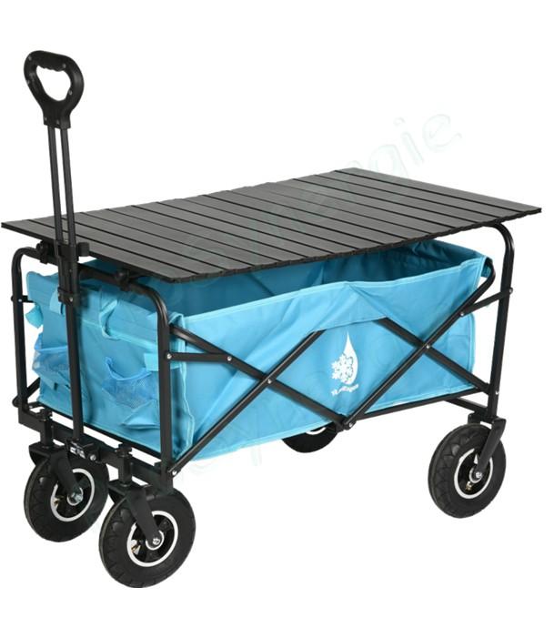 Chariot repliable Easyroll Pro 90 x 50 x 30 cm avec plateau alu pour transport matériel nettoyage clim
