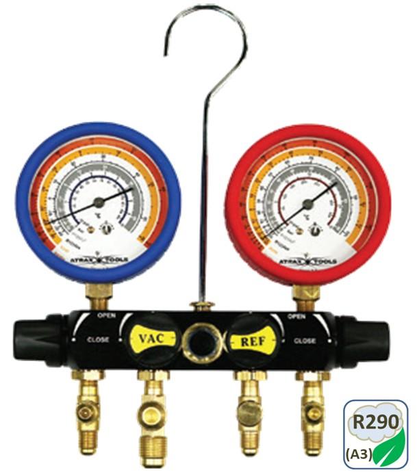 Manifold Bypass 4 Voies pour réfrigérants R600A R290 R1234ze R1234yf