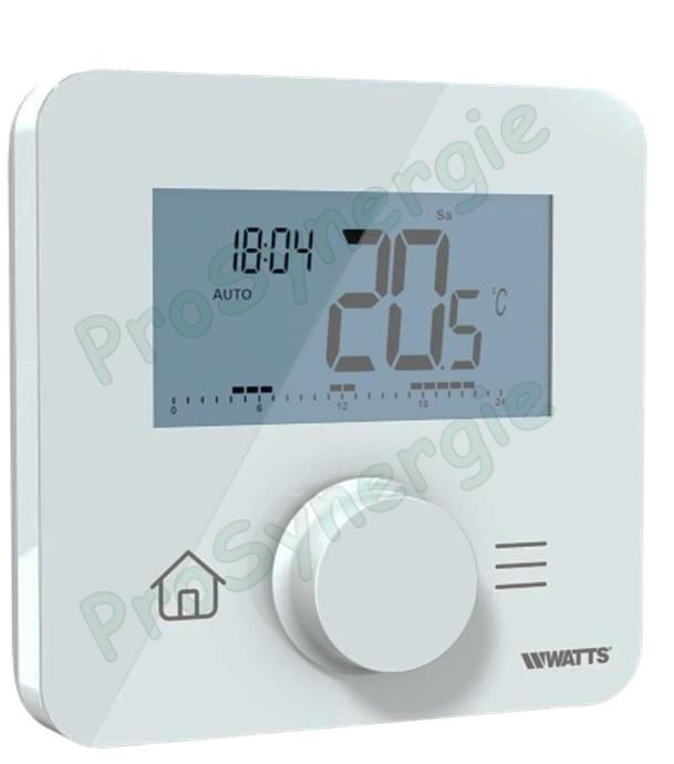 BT-DP03 HC FC - Thermostat d´ambiance numérique programmable hebdomadaire, avec batterie, contact de commande auxilliaire filaire (3A) écran digital LCD rétroéclairé + touches tactiles