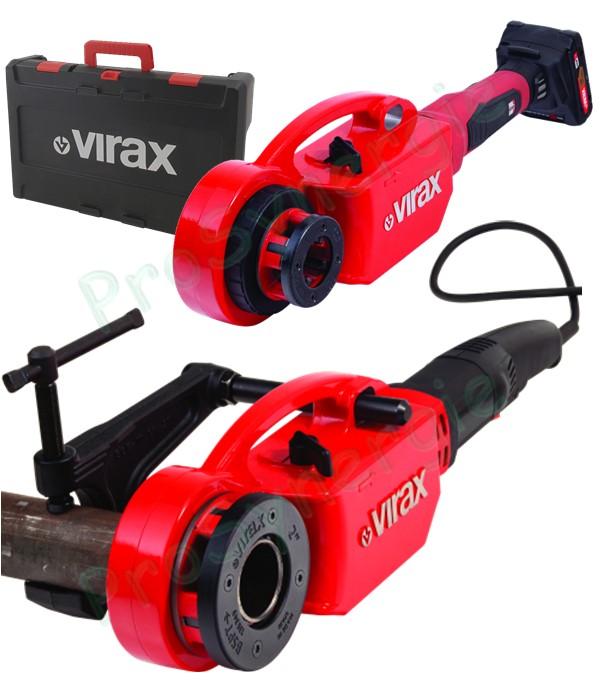 Filière électroportative Phénix IV Secteur 230V ou Batterie CAS 18V avec étau de blocage -Têtes BSPT Droite jusqu´au 2´´