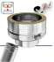 Kit S/Rampant - Conduit cheminée Isolé (Duoten) hauteur utile 1,4 mètres Int./Ext. = Inox 304 / (I 304 ou Galva) - Øint/ext 80/130mm
