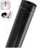 Kit S/Rampant - Conduit cheminée Isolé (Duoten) hauteur utile 1,4 mètres Int./Ext. = Inox 304 / (I 304 ou Galva) laqué noir (RAL9005) - Øint/ext 100/150mm