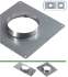 Kit accessoires (chapeau, plaque d´étancheité carrée, collier et raccord) raccordement latéral d´un Tubage Flexible Ø 130/138 mm