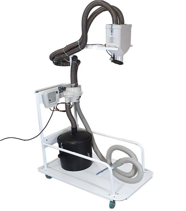 PelloMobile - Aspirateur mobile (environ 370 l/h) tuyau d'aspiration 1,5m, pompe de transfert de granulés, remplissage poêles ou chaudières (perche de livraison télescopique et pivotante)