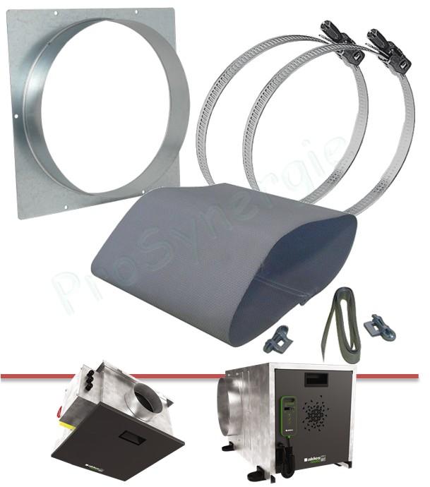 Kit Manchette de refoulement M0 avec ou sans piquage acier galvanisé pour caisson de ventilation / d'extraction EasyVEC®
