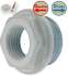 KIT raccords radiateur blanc Ø42mm (4 réductions gauche et droite Ø1''M 1/2F, 1 bouchon plein Ø1''M et 1 purgeur Ø1/2''M avec cléd de purge)