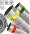 Mètre de Tubage Flexible Double Peau (en carton de  8m) pour conduit de cheminée Inox 316/316 (bandeau jaune) Ø 140/146 (int./ext.)