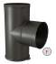 Kit raccordement 2x 45° Email Noir Mat télescopique (hauteur réglable de 1.57 à 2.07 mètres) dessus de poêle Ø 180 mm sur conduit existant plafond avec limiteur de tirage
