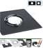 Kit raccordement arrière Pellet Ø80 Email Rétreint - Vers plafond