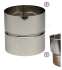 Kit limiteur de tirage Inox raccordement anti bistre sur buse mâle départ d'insert Ø 230 mm vers flexible Ø 230/236 (int./ext.)