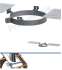 Kit de fixation sortie de toit Ø 230 mm - conduit de fumée isolé Duoten (2,5 m sans haubanage)